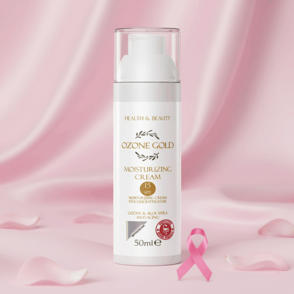 OZONE GOLD - MOISTURIZING CREAM 15SPF ХИДРАТАНТНА КРЕМА ПРОТИВ СТАРЕЕЊЕ 15SPF СО ОЗОН И АЛОЕ ВЕРА - 50ml